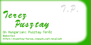 terez pusztay business card
